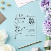 Wildblume Babydusche Acryleinladungen (Insitu (Hochzeit))