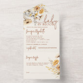 Wildblume Babydusche All In One Einladung (Innen)