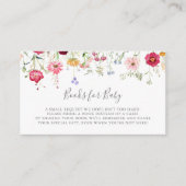 Wildblume Babydusche auf Anfrage Begleitkarte (Vorderseite)