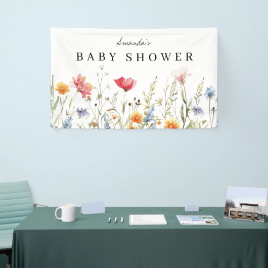 Wildblume-Babydusche Banner (Messeveranstaltung)