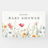 Wildblume-Babydusche Banner (Horizontal)