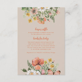 Wildblume Babydusche Begleitkarte