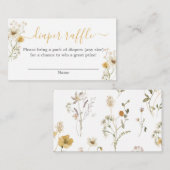 Wildblume Babydusche Begleitkarte (Vorne/Hinten)