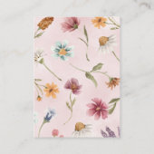 Wildblume Babydusche Buchungsanfrage Begleitkarte (Rückseite)