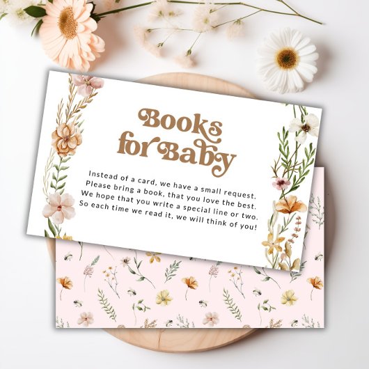 Wildblume Babydusche Buchungskarte Begleitkarte