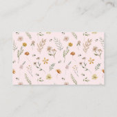 Wildblume Babydusche Buchungskarte Begleitkarte (Rückseite)