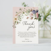 Wildblume Babydusche Danke Karte (Stehend Vorderseite)