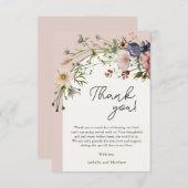 Wildblume Babydusche Danke Karte (Vorne/Hinten)