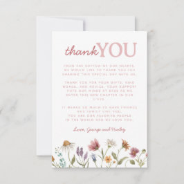 Wildblume Babydusche Danke Karte