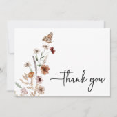 Wildblume Babydusche Danke Karte (Vorderseite)