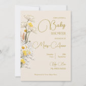 Wildblume Babydusche Einladung (Vorderseite)