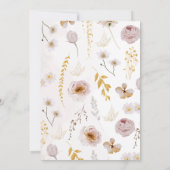 Wildblume Babydusche Einladung (Rückseite)