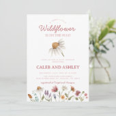 Wildblume Babydusche Einladung (Stehend Vorderseite)