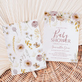 Wildblume Babydusche Einladung