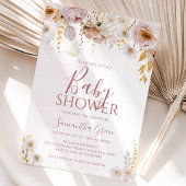 Wildblume Babydusche Einladung