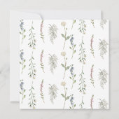 Wildblume Babydusche Einladung (Rückseite)