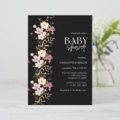 Wildblume Babydusche Einladung (Stehend Vorderseite)