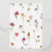 Wildblume Babydusche Einladung (Rückseite)