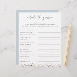 Wildblume Babydusche finden Game