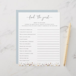 Wildblume Babydusche finden Game