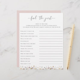 Wildblume Babydusche finden Game