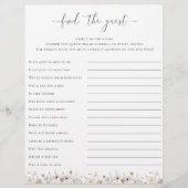 Wildblume Babydusche finden Game (Vorderseite)