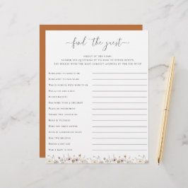 Wildblume Babydusche finden Game