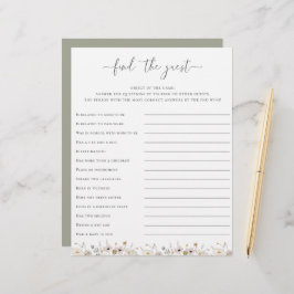 Wildblume Babydusche finden Game