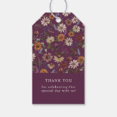 Wildblume Babydusche Geschenkanhänger (Rückseite)