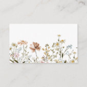 Wildblume Babydusche Geschenkgutscheine Eintrittsw Begleitkarte (Rückseite)