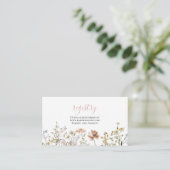 Wildblume Babydusche Geschenkgutscheine Eintrittsw Begleitkarte (Stehend Vorderseite)