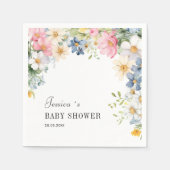 Wildblume, Babydusche Napkins Serviette (Vorderseite)