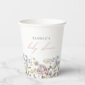 Wildblume Babydusche Papier Cup Blumenmädchen Pappbecher (Vorderseite)