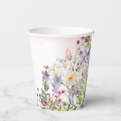 Wildblume Babydusche Papier-Cup Pappbecher (Rückseite)