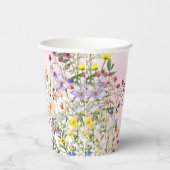 Wildblume Babydusche Papier-Cup Pappbecher (Rechts)