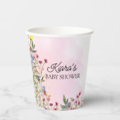 Wildblume Babydusche Papier-Cup Pappbecher (Vorderseite)