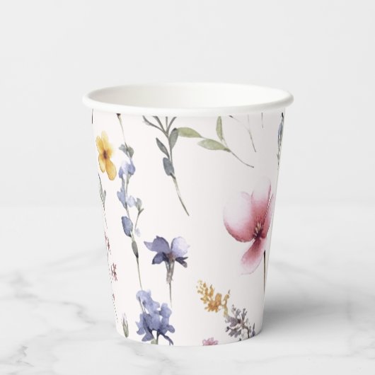 Wildblume | Babydusche Pappbecher (Rückseite)