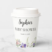 Wildblume Babydusche Pappbecher (Vorderseite)