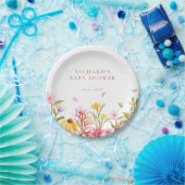 Wildblume Babydusche Pappteller (Party)