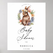 Wildblume Babydusche Schild (Vorne)