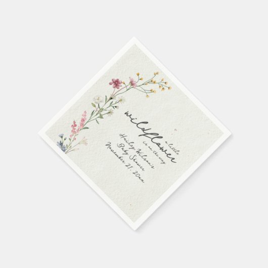 Wildblume Babydusche Serviette (Ecke)