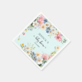 Wildblume, Babydusche Serviette (Ecke)