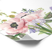 Wildblume Babydusche Spätnächtetaucher Unterschrif Poster (Ecke)