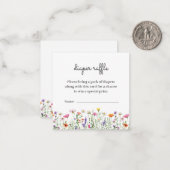 Wildblume Babydusche Windelwaschkarte Mitteilungskarte (Vorderseite/Rückseite Beispiel)