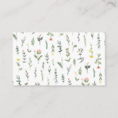 Wildblume Babydusche Windelwaschkarten Begleitkarte (Rückseite)