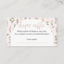 Wildblume Babydusche Windelwaschkarten