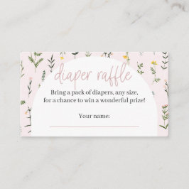 Wildblume Babydusche Windelwaschkarten Begleitkarte