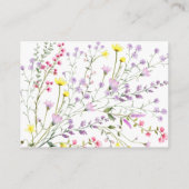 Wildblume Babydusche Windelwaschmaschine Begleitkarte (Rückseite)