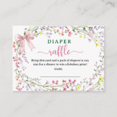 Wildblume Babydusche Windelwaschmaschine Begleitkarte (Vorderseite)