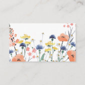 Wildblume Babydusche Windelwaschmaschine Begleitkarte (Rückseite)